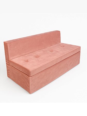 Banco Futon com encosto - Rosê