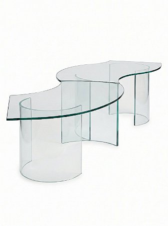 Mesa Curva Cristal - Wave