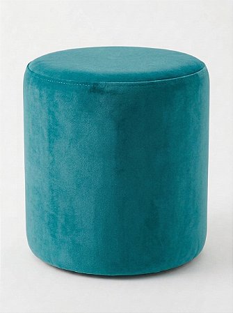 Pufe Cilindrico 43x50cm - Veludo Tiffany