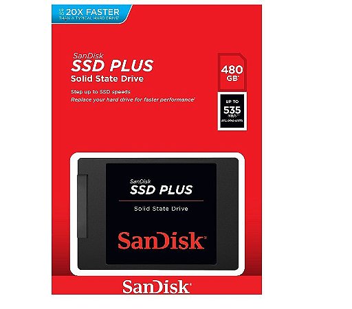 SSD Sandisk 480gb Plus Sata3 2.5 7mm Sdssda480gg26