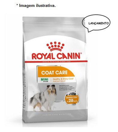 Ração Royal Canin Cães Adultos Mini Coat Care Cuidado com a Pelagem 2,5kg
