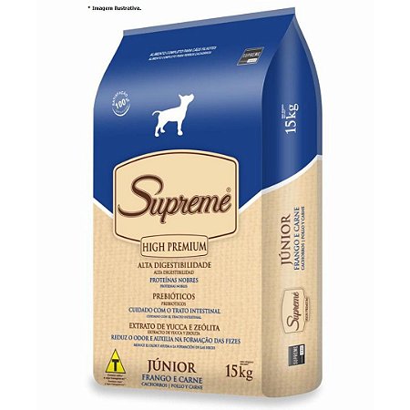 Ração Supreme Premium para Cães Filhotes Frango e Carne 15kg