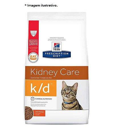 Ração Hill's Prescription Diet k/d Cuidado Renal para Gatos Adultos 1,8kg