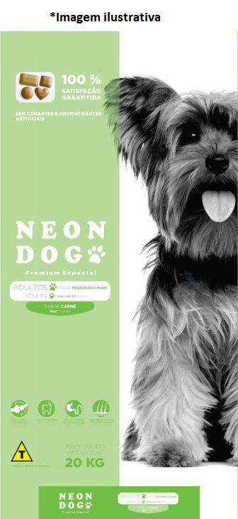 Ração Neon Dog para Cães Adultos Raças Pequenas e Mini Carne e Frango  20kg
