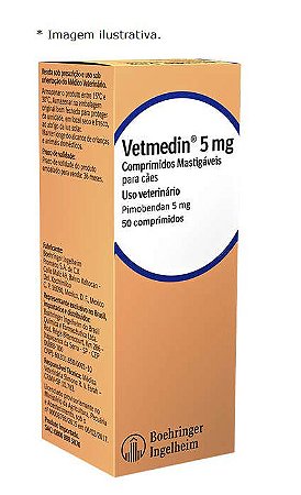 Vetmedin 5mg Mastigáveis Boehringer Ingelheim para Cães 50 comprimidos  (SOB ENCOMENDA)