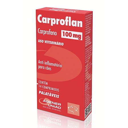 Anti-inflamatório Agener União Carproflan 100mg 14 Comprimidos (VENCIMENTO 05/22)