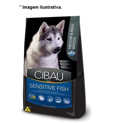 Ração Farmina Cibau Sensitive Fish para Cães de Raças Médias e Grandes 12kg