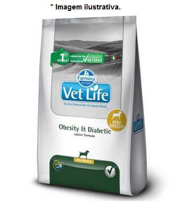 Ração Vet Life Cães Obesity e Diabetic Mini 10,1 kg