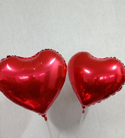Balão de Coração Metalizado de 30 cm