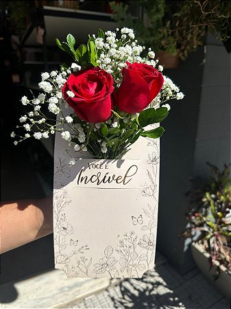Cartão com  Rosas