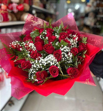 Buquê 24 Rosas Vermelhas