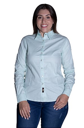 Camisa Feminina Básica Verde Claro