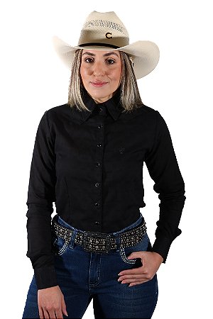 Camisa Feminina Preta Flamê