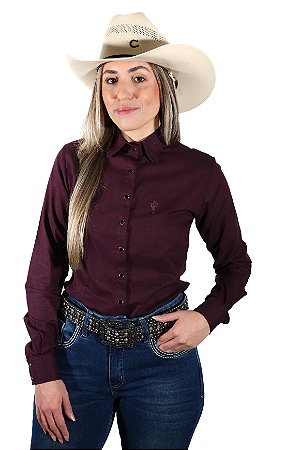 Camisa Feminina Básica Flamê Roxo Uva