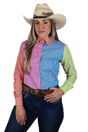 Camisa Feminina Listrada