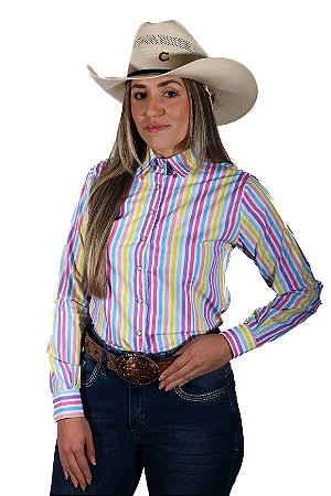 Camisa Feminina Listrada Colors