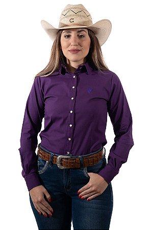 Camisa Feminina Básica Roxo Uva