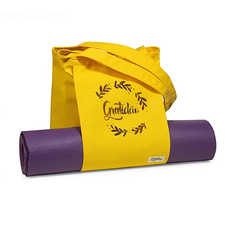 Bolsa para zafu e para tapete de Yoga - Mat/zafu Bag Gratidão