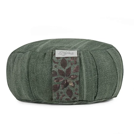 Zafu almofada para meditação Mandala - washed green