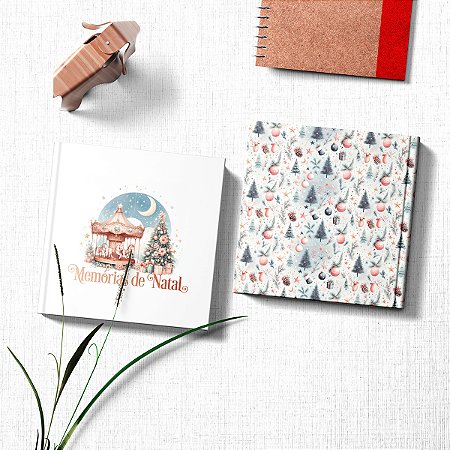 Álbum Scrapbook Carrossel de Natal