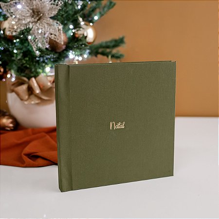 Álbum Scrapbook em Tecido Linho