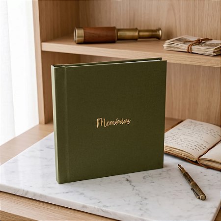 Álbum Scrapbook em Tecido Linho