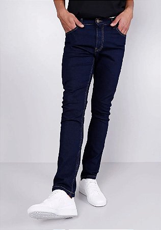 Calça jeans hot sale azul escura masculina