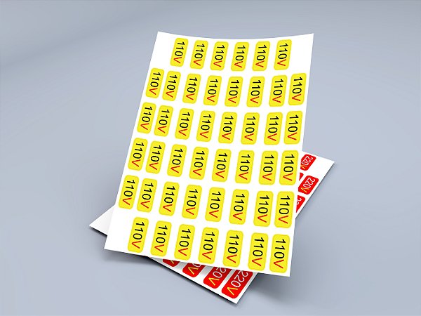 Kit com 180 Adesivos voltagem 110v e 220v