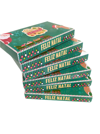 10 Caixas para Kit Kat - Natal Tons de Verde