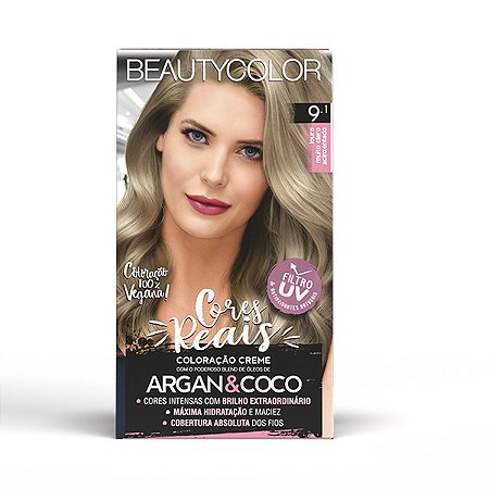 Coloração Kit 9.1 Louro Muito Claro Acinzentado Especial - Beauty Color