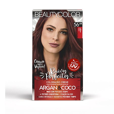 Coloração Kit 56.44 Ruivo Mogno - Beauty Color