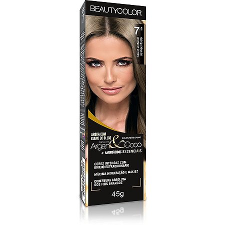 Coloração Individual 7.1 Louro Natural Acinzentado - Beauty Color
