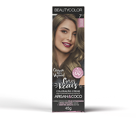 Coloração Individual 7.1 Louro Natural Acinzentado - Beauty Color