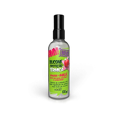Silicone Proteção Térmica Vinagre de Maçã Brilho Espelhado 100ml - YAMY!