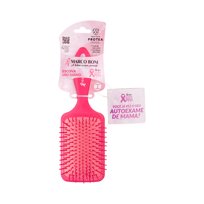 Escova Raquete Nylon Outubro Rosa 7638  - Marco Boni