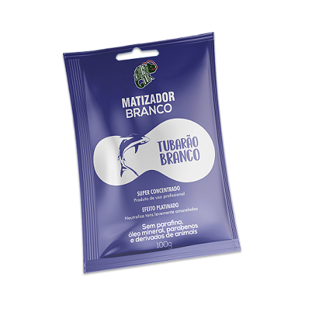 Matizador Branco Efeito Platinado 100g - Tubarão Branco - Kamaleão Color