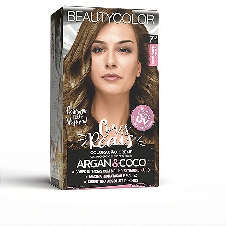 Coloração Kit 7.3 Louro Natural Dourado - Beauty Color