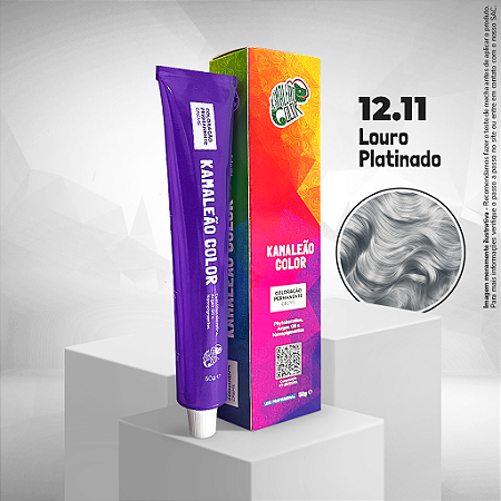 Coloração Permanente Louro Platinado 12.11 50g - Kamaleão Color