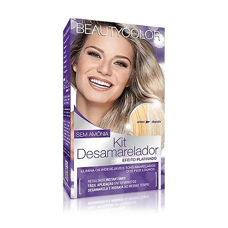 Kit Desamarelador Efeito Platinado Sem Amônia - Beauty Color