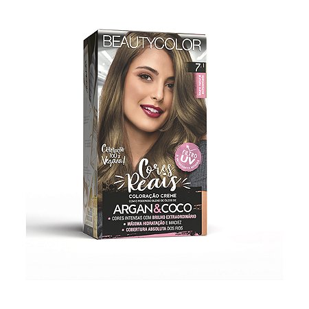 Coloração Kit 7.1 Louro Natural Acinzentado - Beauty Color