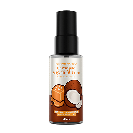 Perfume Capilar de Caramelo Salgado e Coco 30ml - Kamaleão Color