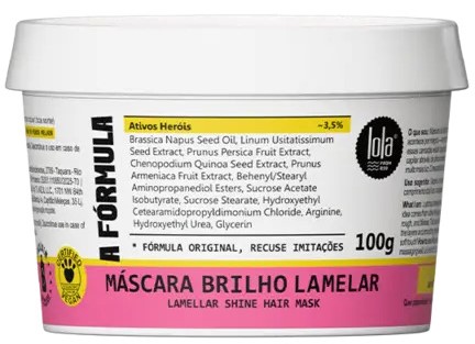 A Fórmula Máscara Brilho Lamelar 100g - Lola Cosmetics