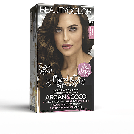 Coloração Kit 5.4 Castanho Claro Acobreado - Beauty Color