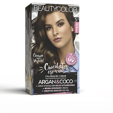 Coloração Kit 5.3 Castanho Claro Dourado - Beauty Color