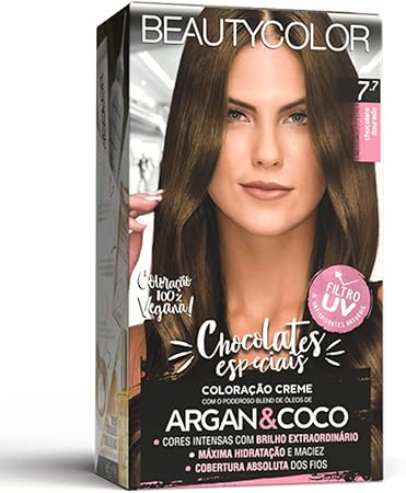 Coloração Kit 7.7 Chocolate Dourado - Beauty Color