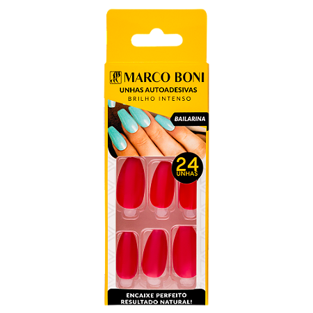 Unhas Autoadesivas Bailarina Vermelho Claro 1953 - Marco Boni