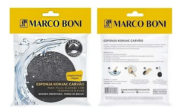 Esponja Konjac Carvão 8481 - Marco Boni