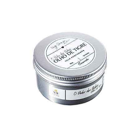 Vela Perfumada Aluminio Olho de Tigre-Caramelo 90g