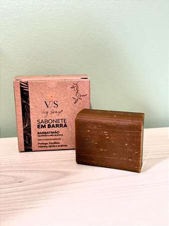 Sabonete em Barra de Barbatimão, Açafrão e Melaleuca