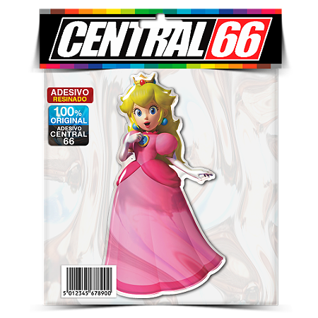 Adesivo Resinado Mario - Princesa Rosa